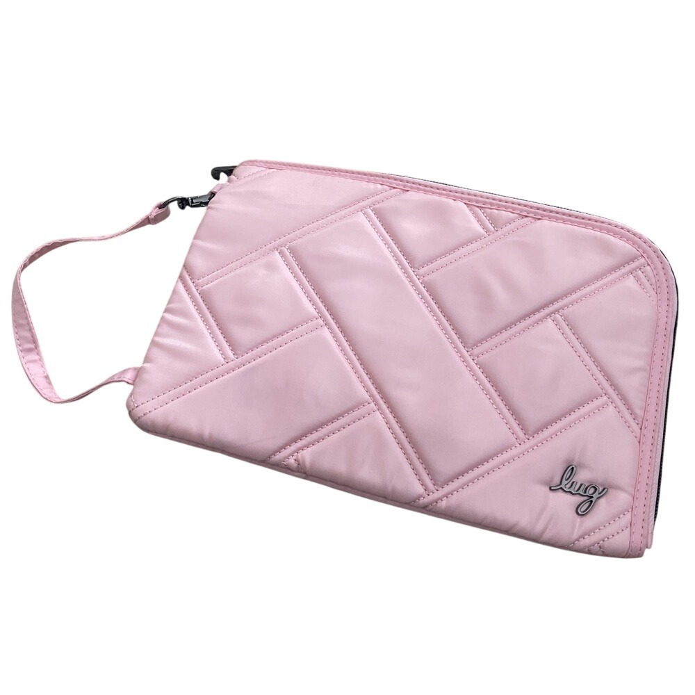 Lug Halfpipe RFID Quilted Wristlet Wallet Clutch Pink 1918-A